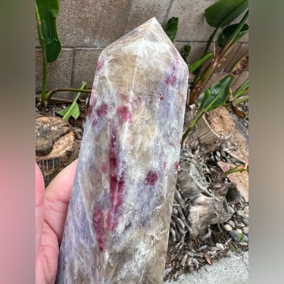 Unicorn Stone Tower with Smokey Quartz and Pink Tourmaline - Picture 5 of 11
